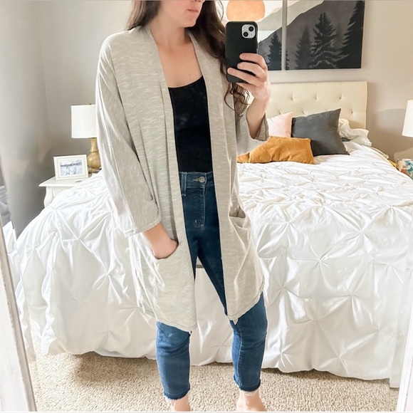 DONNI | NWT CHARM RIBBED STRIPED OPEN CARDIGAN SWEATER ONE SIZE - Picture 7 of 13